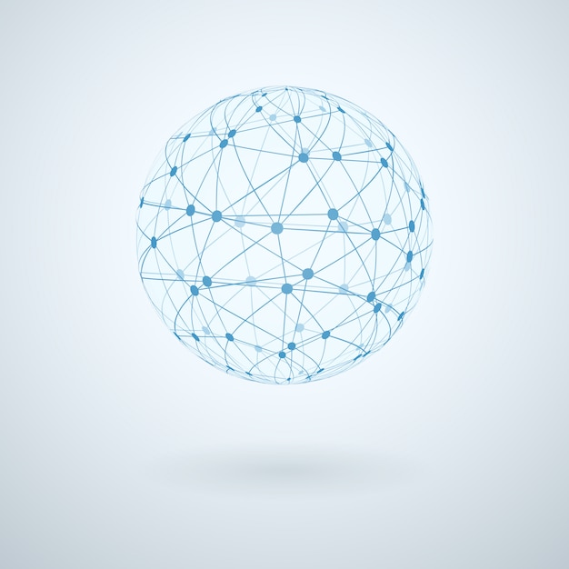 Kostenloser Vektor globales netzwerk-symbol