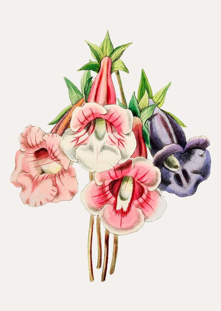 Kostenlose Vektor gloxinia-blumensorte