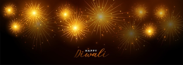 Glückliche diwali Feuerwerksfestival-Feierfahne