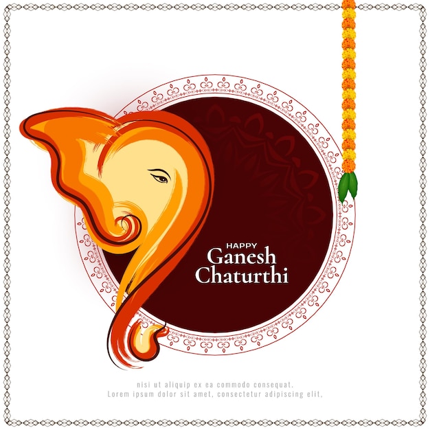 Glückliche ganesh chaturthi festival-feier-grußkarte