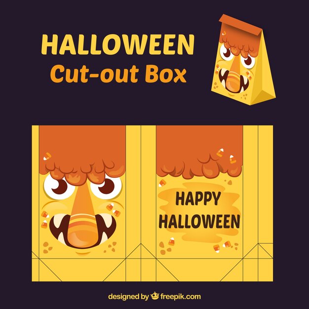 Glückliche Halloween-Monster Ausschnitt-Box