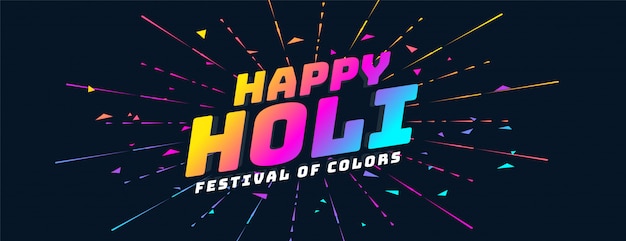 Glückliche holi traditionelle indische Festivalfahne