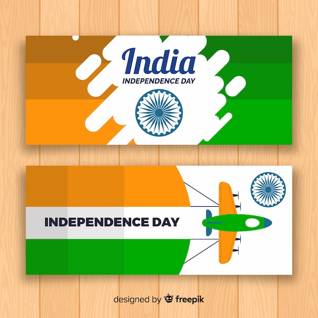 Glückliche indien-unabhängigkeitstagfahnen