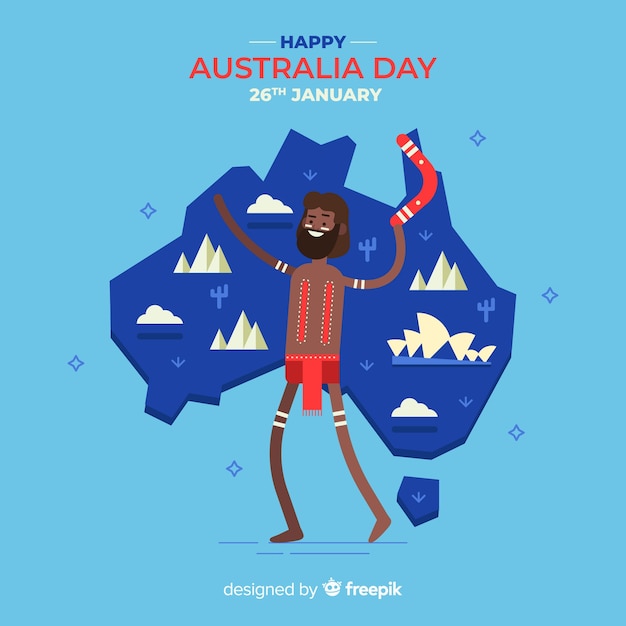 Kostenloser Vektor glücklicher australischer tag