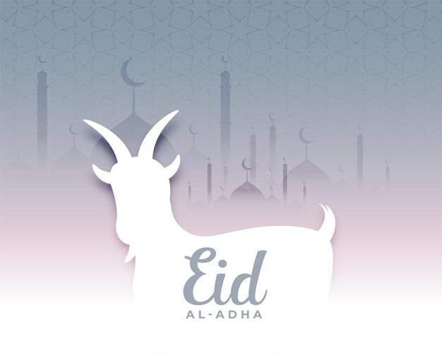 Glücklicher eid al adha hintergrund mit ziege