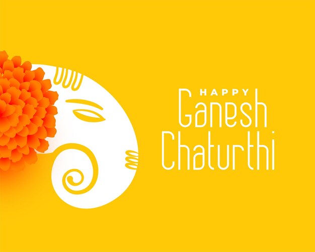 Glücklicher ganesh chaturthi festivalhintergrund mit schöner blume
