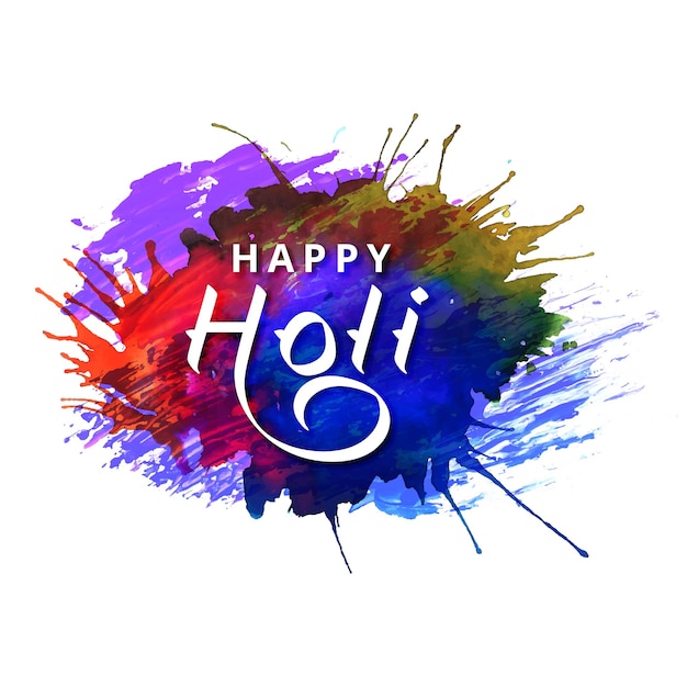 Glücklicher Holi-Festival-Grußkartenhintergrund