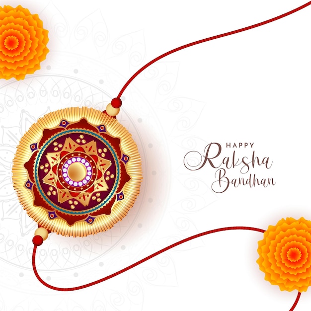 Glücklicher raksha bandhan religiöser hinduistischer festivalkarten-designvektor