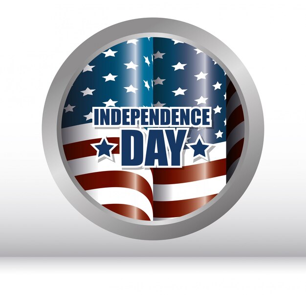 Glücklicher Unabhängigkeitstag, am 4. Juli Feier in den Vereinigten Staaten von Amerika