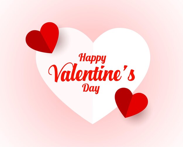 Glücklicher Valentinstag im Papierstil