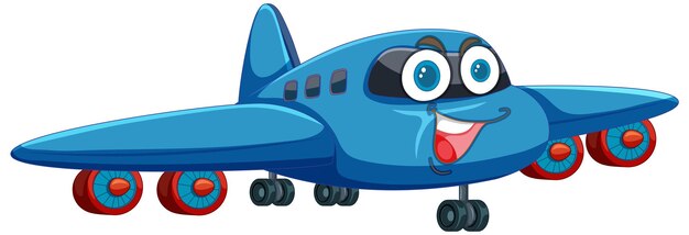 Glücklicher Zeichentrickfilm-Flugzeugcharakter