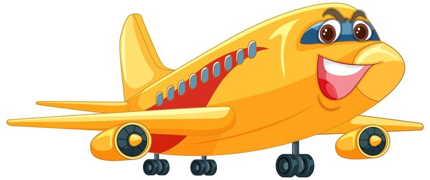 Glücklicher Zeichentrickfilm-Flugzeugcharakter