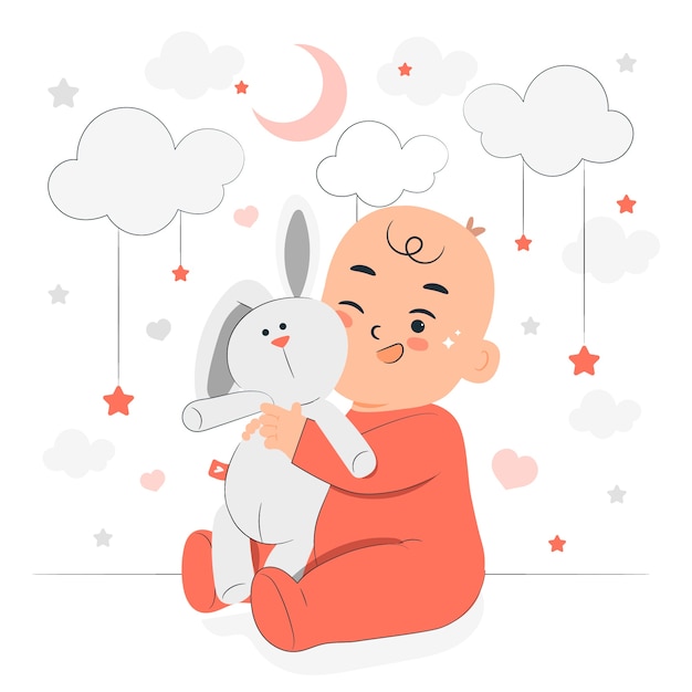 Glückliches Babykonzeptillustration
