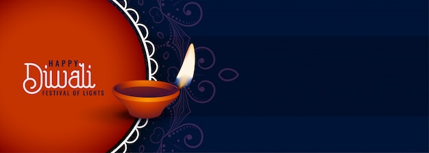 Glückliches deepawali Festival, das diya Fahne brennt