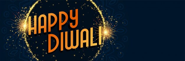 Glückliches diwali funkelt hintergrunddesign