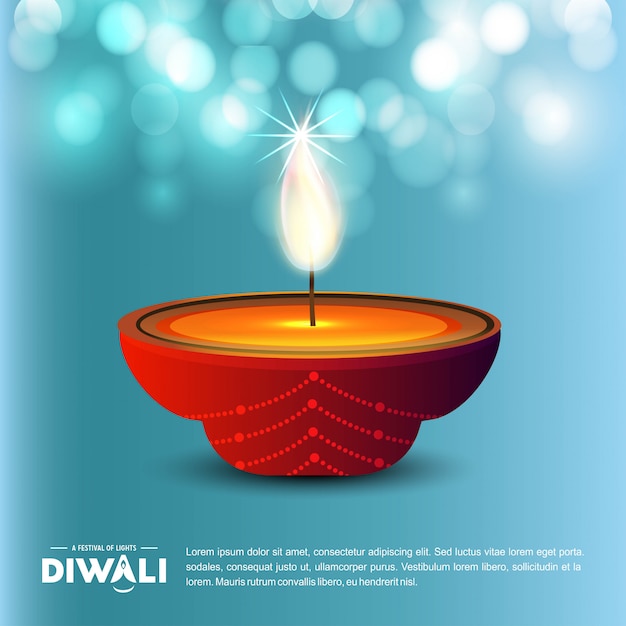 Glückliches diwali kreatives design