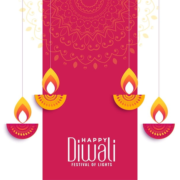 Kostenloser Vektor glückliches diwali kreatives wünscht kartenentwurf