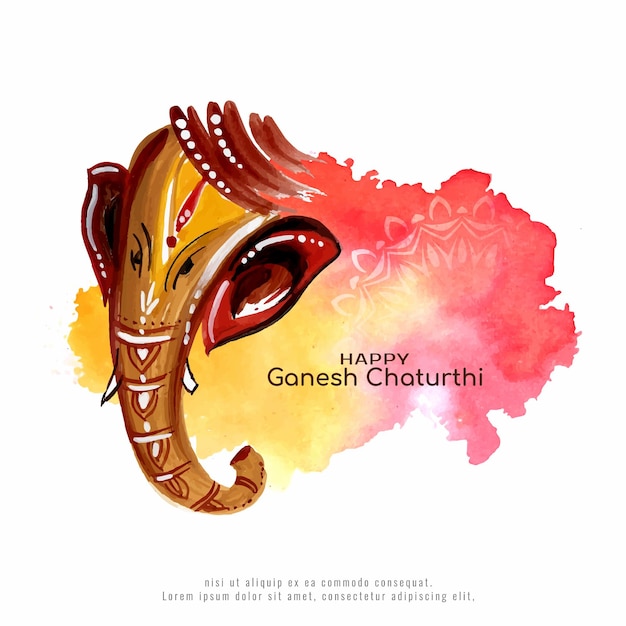Glückliches ganesh chaturthi religiöses festival göttliches hintergrunddesign
