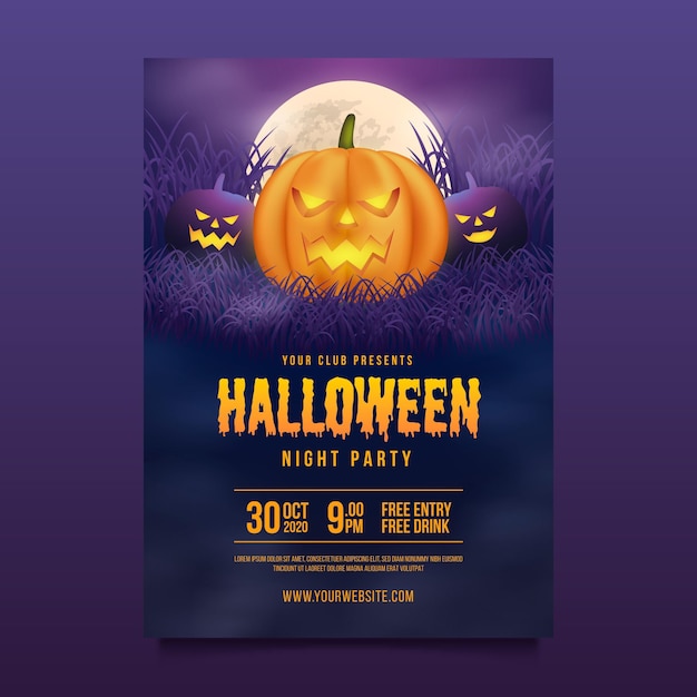 Glückliches halloween-partyplakatthema