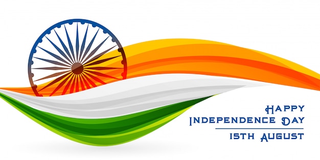 Glückliches Unabhängigkeitstagdesign der kreativen indischen Flagge