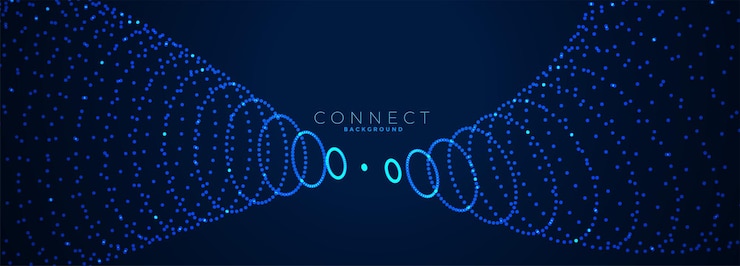 Kostenlose Vektor glühender futuristischer web-techno-hintergrund für die internetverbindung