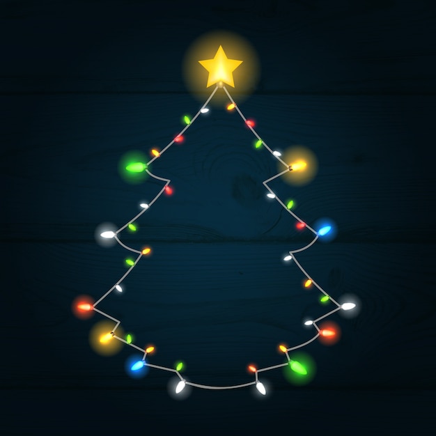 Glühender Weihnachtsbaumhintergrund