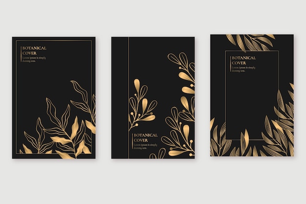 Gold botanische cover-sammlung