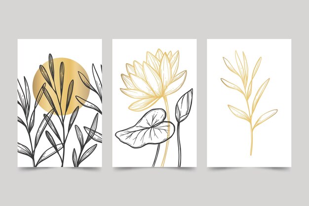 Gold botanische Cover-Sammlung