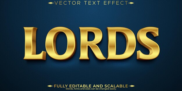 Gold-Glanz-Text-Effekt bearbeitbarer königlicher und glänzender Text-Stil