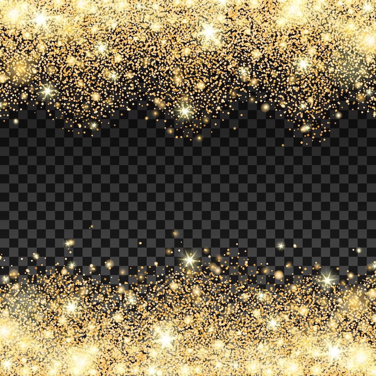 Kostenlose Vektor golden sparkles fallen hintergrund vektor-illustration