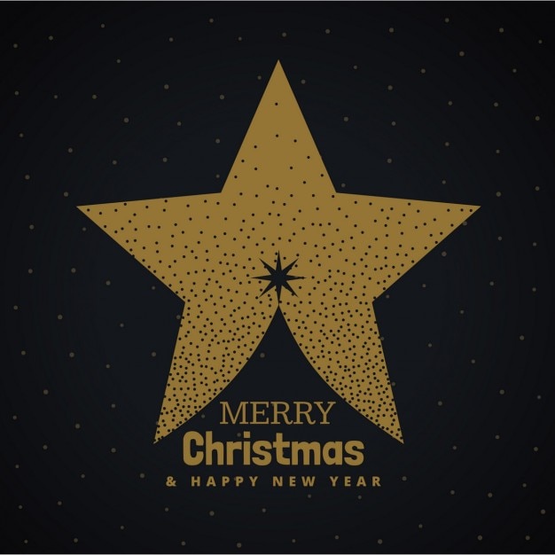 Golden Weihnachtsbaum Design mit Stern aus