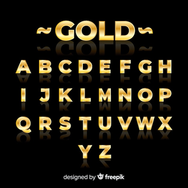 Goldene Alphabet-Vorlage