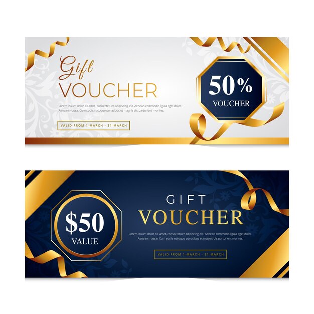 Goldene Geschenkgutscheinvorlage