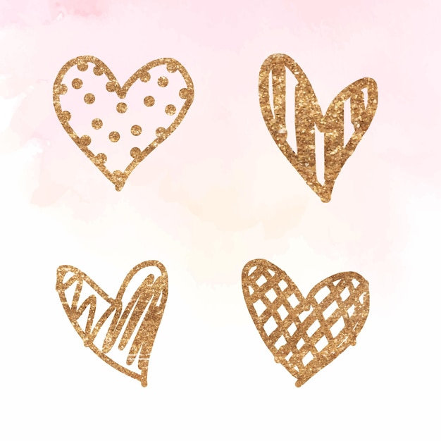 Goldene Herz-Sammlung zum Valentinstag