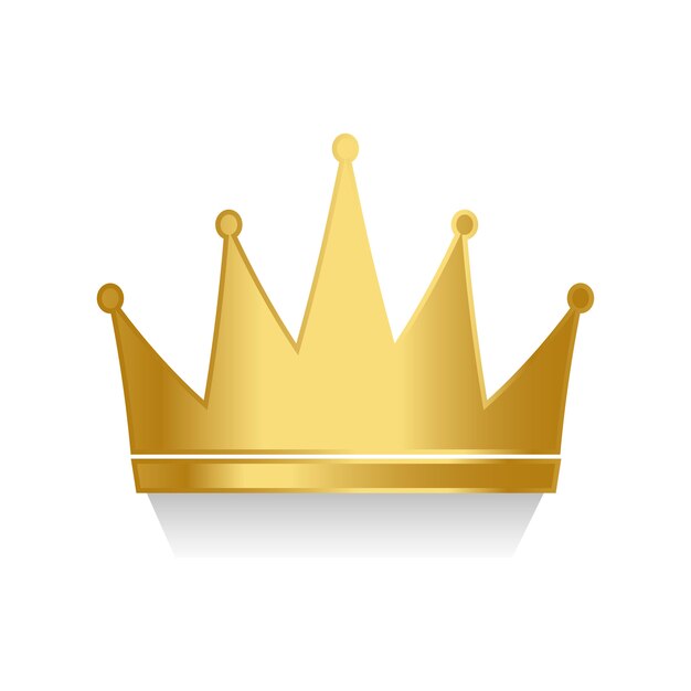 Goldene Krone auf weißem Hintergrund