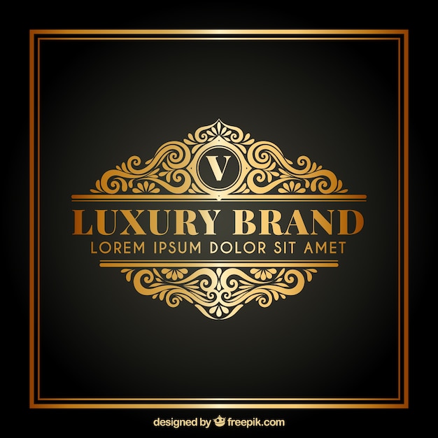 Goldene luxus-logo-vorlage