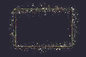 Kostenloser Vektor goldene luxusrahmenschablone mit farbverlauf