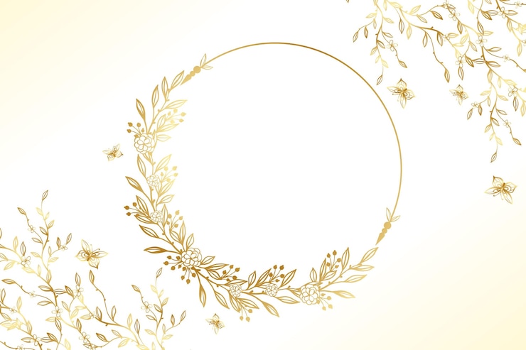 Kostenlose Vektor goldene luxusrahmenschablone mit farbverlauf