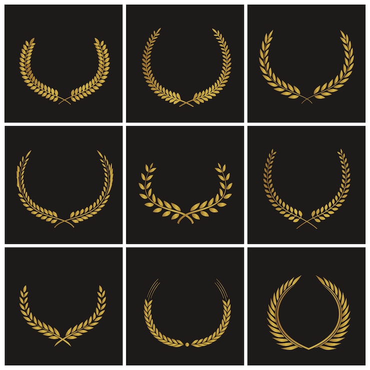Kostenlose Vektor goldene ornamente sammlung