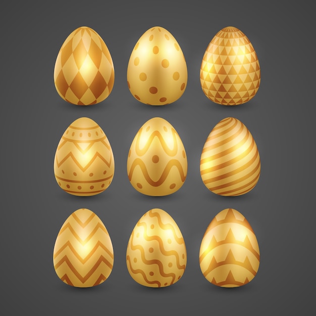 Goldene Ostertag Eiersammlung