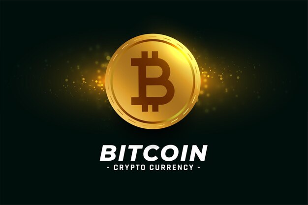Goldener Bitcoin-Kryptowährungs-Münzhintergrund