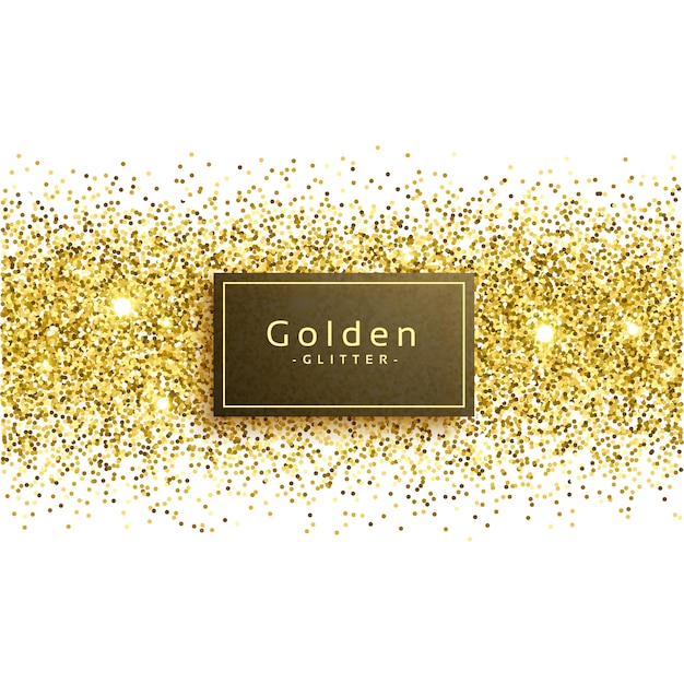 Kostenloser Vektor goldener glitter auf weißem hintergrund