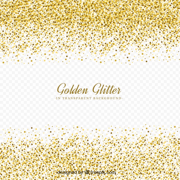 Kostenloser Vektor goldener glitter mit transparentem hintergrund