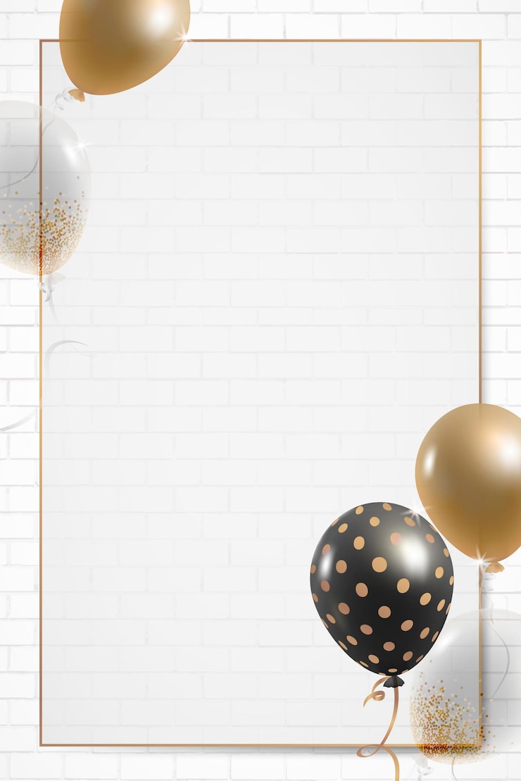 Goldener rechteckiger Luftballonrahmen-Designvektor