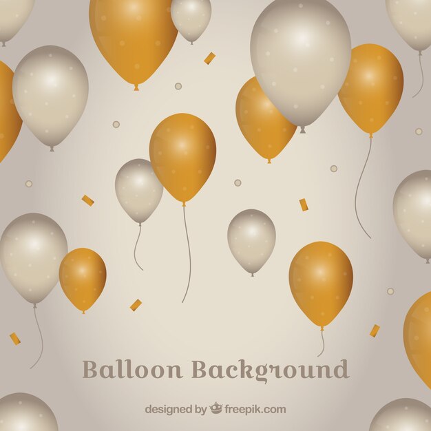 Goldener und silberner Ballone Hintergrund zu feiern