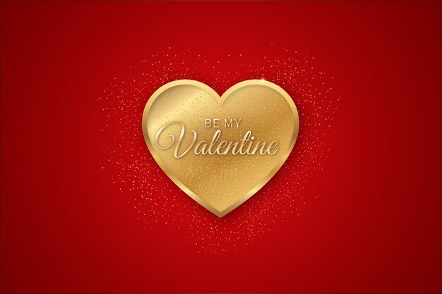 Goldener Valentinstag Hintergrund