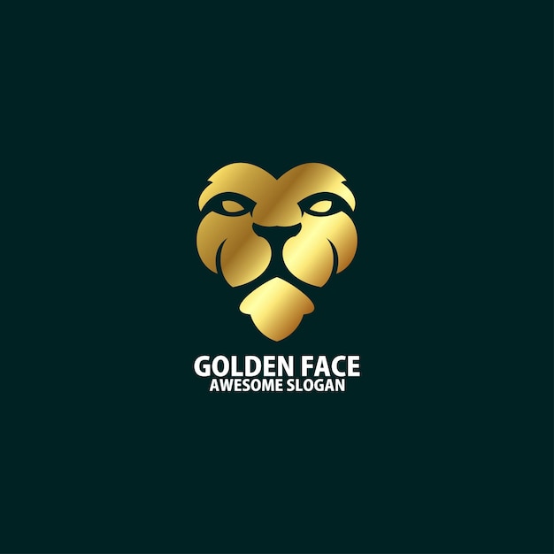 Goldenes löwe-logo-design