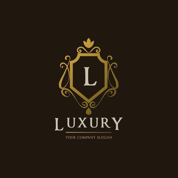 Kostenloser Vektor goldenes luxus-logo-design