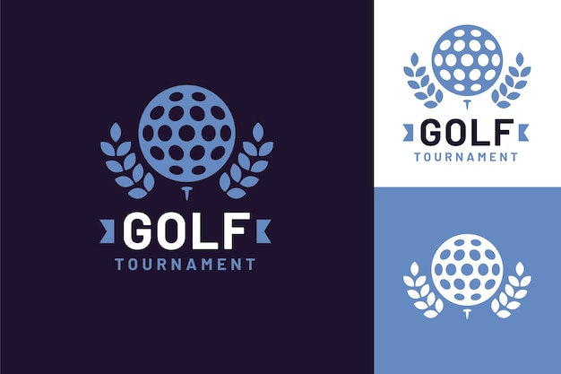 Golf-logo-vorlage im flachen design