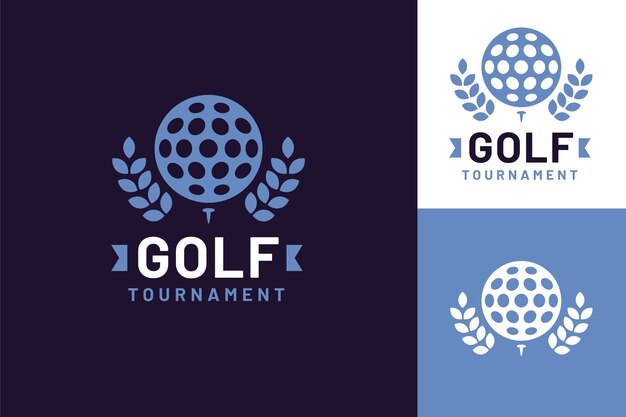 Golf-Logo-Vorlage im flachen Design